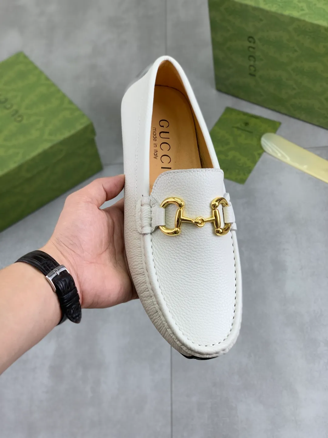 Men's men's shoes💰P360💰[New style]🆘[GUCCI] New classic beanie shoes; Hong Kong original top quality, exquisite craftsmanship, top quality💪🏼High-end boutique men's beanie shoes, British fashion style 🎈The upper is made of Italian imported calfskin🔥, comfortable and breathable, fully imported soft pigskin lining, lazy slip-on Loaf style This fabric is made of 🇮🇹🎈, which is suitable for drivers to drive, and the original non-slip and wear-resistant rubber outsole 🎈Number of codes: 38-45 Multi-color 🉑️ to choose from